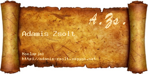 Adamis Zsolt névjegykártya