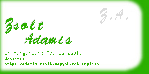 zsolt adamis business card